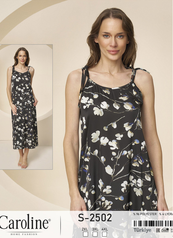 Caroline S-2502 Dress (2XL+3XL+4XL) — Turkish factory wholesale