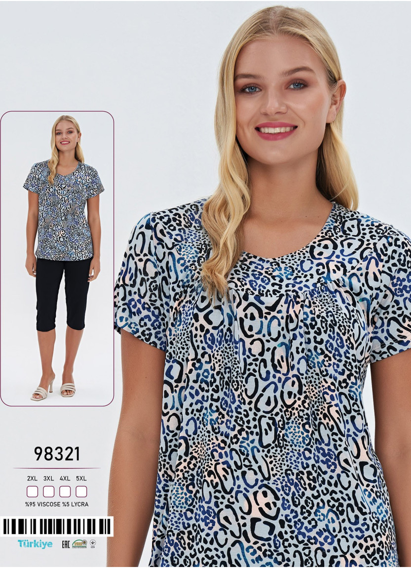 Caroline 98321 Capri Homewear Set (2XL+3XL+4XL+5XL) — Turkish textile wholesale