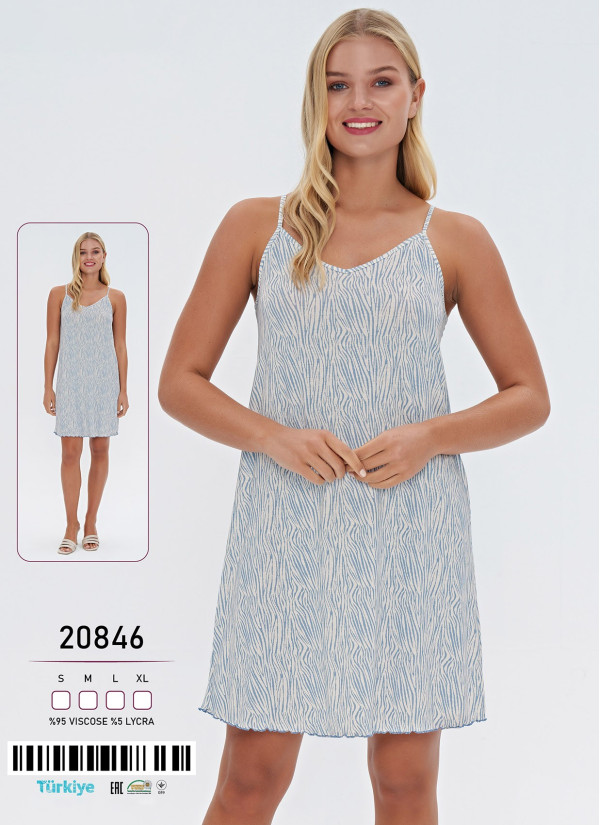 Caroline 20846 Nightdress (S+M+L+XL) — Turkey wholesale collection
