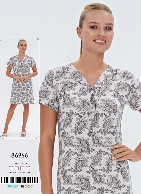 Caroline 86966 Nightdress (2XL+3XL+4XL+5XL) — Turkey wholesale collection