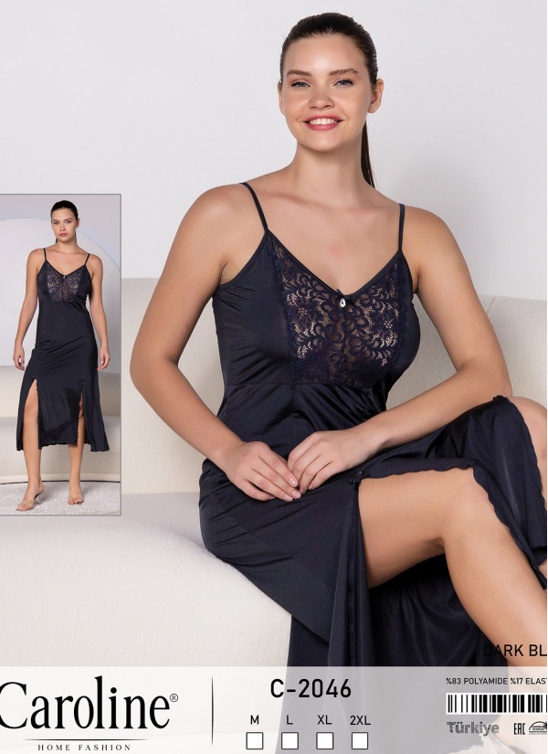Caroline C-2046 Nightdress (M+L+XL+2XL) — Istanbul wholesale supplier