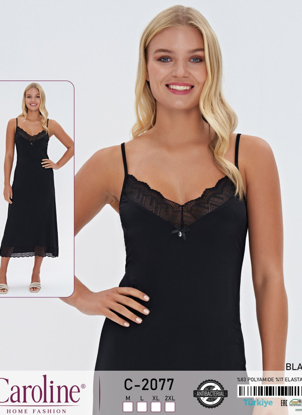Caroline C-2077 Nightdress (M+L+XL+2XL) — wholesale from Turkey