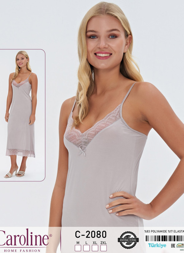 Caroline C-2080 Nightdress (M+L+XL+2XL) — direct Turkish factory supply