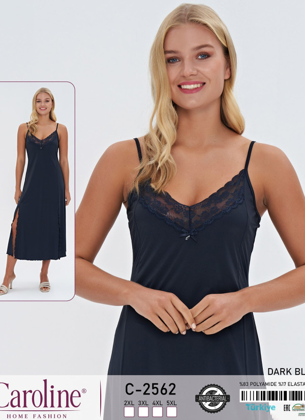 Caroline C-2562 Nightdress (2XL+3XL+4XL+5XL) — Turkish textile wholesale