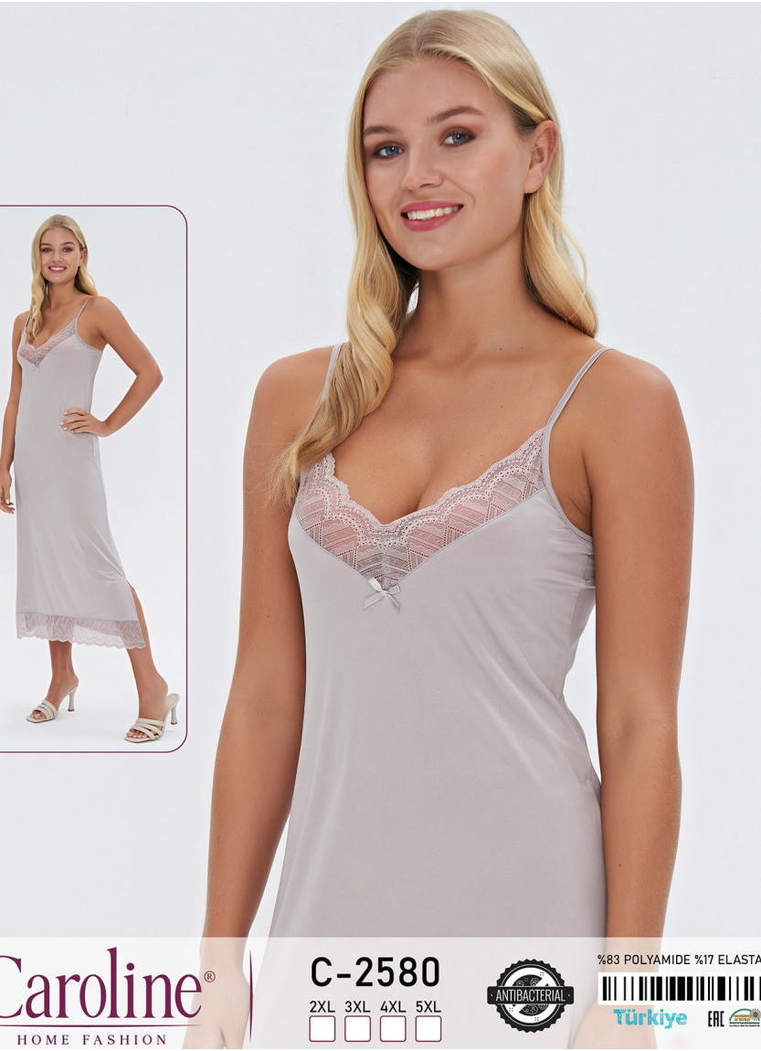 Ночная Сорочка 2XL+3XL+4XL+5XL Caroline Caroline C-2580 — оптовая поставка из Турции