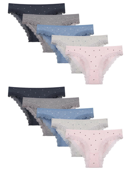 Donella 198124 Assorted 10-Pack Women's Briefs — Turkey wholesale collection