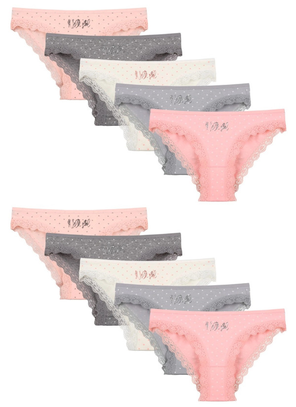 Donella 1981B28 Assorted 10-Pack Women's Briefs — wholesale for boutiques