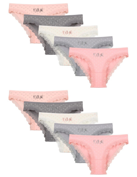 Donella 1981B28 Assorted 10-Pack Women's Briefs — wholesale for boutiques