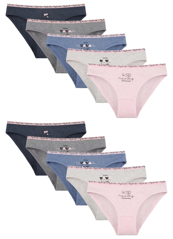 Donella 2171PB152 Assorted 10-Pack Women's Briefs — Turkish textile wholesale