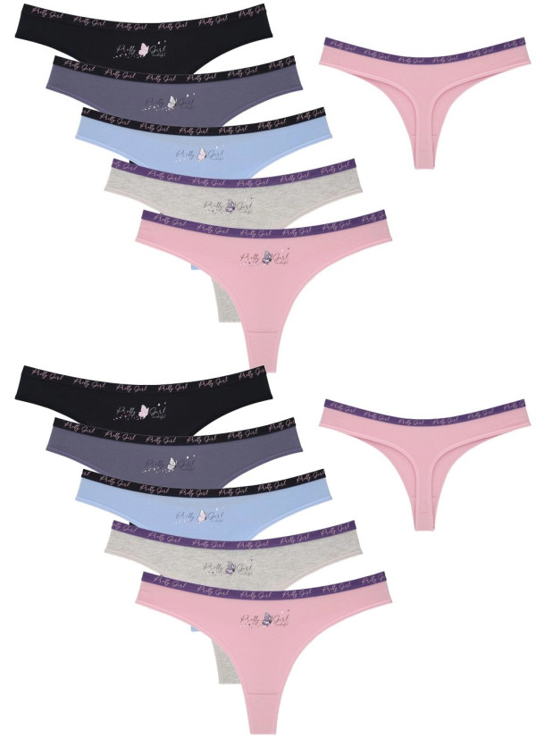 Donella 2471PB120 Assorted 10-Pack Women's Briefs — Turkish textile wholesale