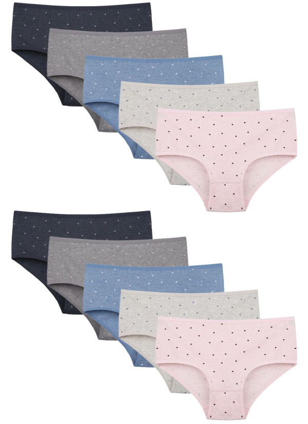 Donella 258124 Assorted 10-Pack Women's Briefs — Turkish textile wholesale