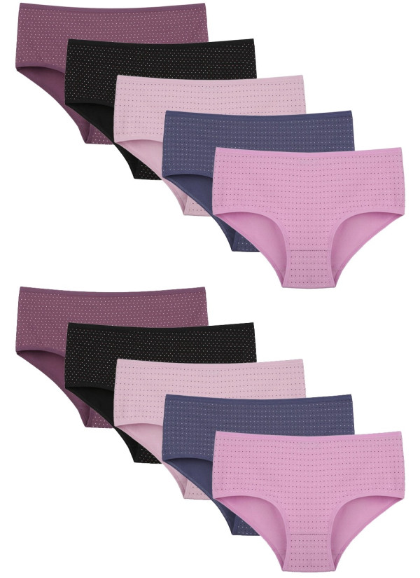 Donella 258126 Assorted 10-Pack Women's Briefs — factory-direct from Turkey