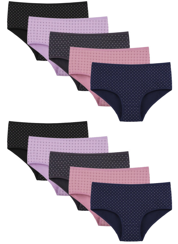 Donella 258127 Assorted 10-Pack Women's Briefs — Turkish factory wholesale
