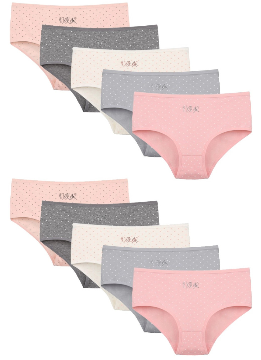 Donella 2581B28 Assorted 10-Pack Women's Briefs — wholesale for boutiques