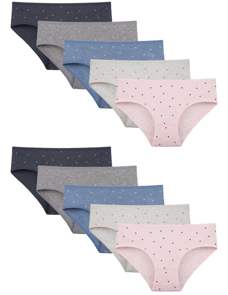 Donella 318124 Assorted 10-Pack Women's Briefs — Turkish factory wholesale