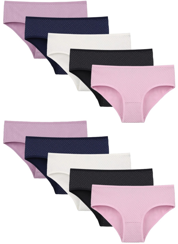 Donella 318125 Assorted 10-Pack Women's Briefs — wholesale from Turkey