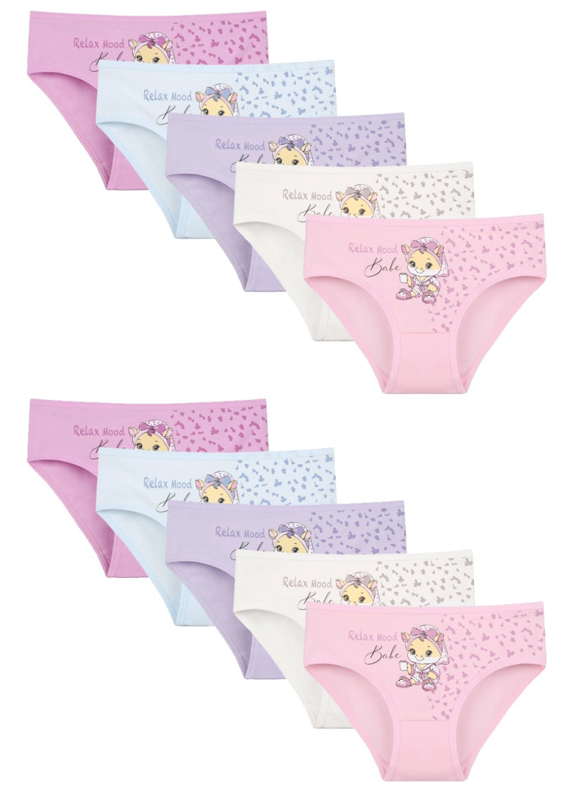 Donella 4171PB107 Assorted 10-Pack Girls' Briefs — Turkish factory wholesale