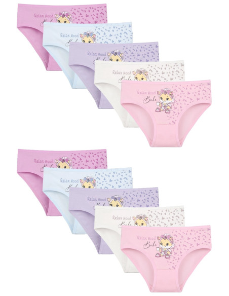 Donella 4171PB107 Assorted 10-Pack Girls' Briefs — Turkish factory wholesale