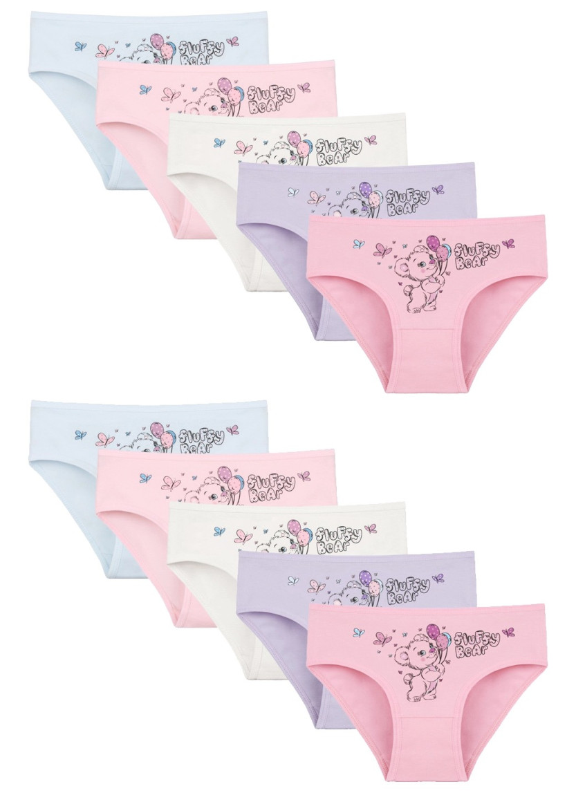 Donella 4171PB109 Assorted 10-Pack Girls' Briefs — Turkey wholesale collection
