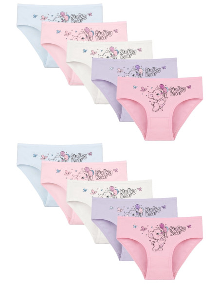 Donella 4171PB109 Assorted 10-Pack Girls' Briefs — Turkey wholesale collection