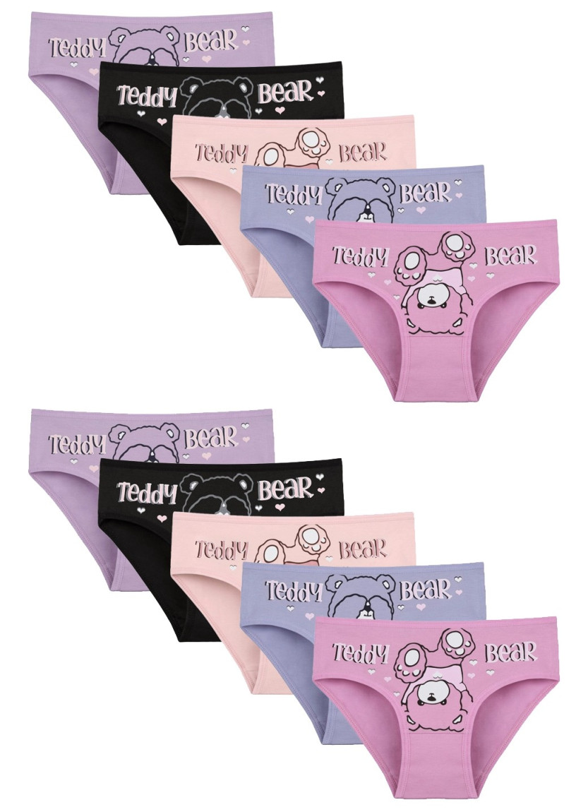 Donella 4171PB113 Assorted 10-Pack Girls' Briefs — wholesale for boutiques