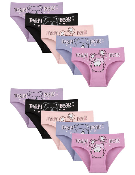 Donella 4171PB113 Assorted 10-Pack Girls' Briefs — wholesale for boutiques