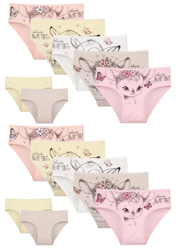 Donella 4171PB119 Assorted 10-Pack Girls' Briefs — factory-direct from Turkey