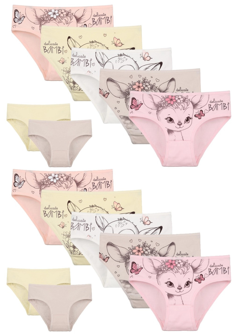 Donella 4171PB119 Assorted 10-Pack Girls' Briefs — factory-direct from Turkey
