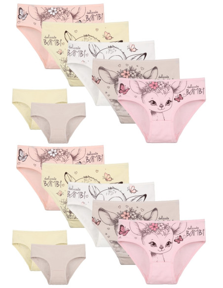 Donella 4171PB119 Assorted 10-Pack Girls' Briefs — factory-direct from Turkey