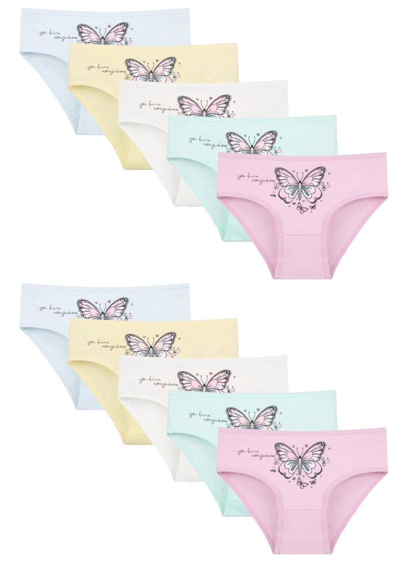 Donella 4171PB129 Assorted 10-Pack Girls' Briefs — direct Turkish factory supply