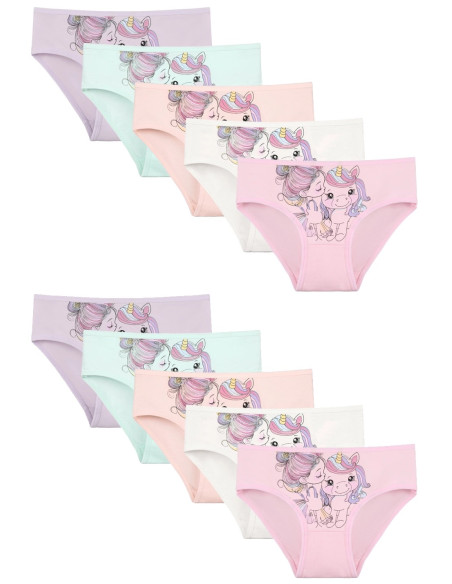 Donella 4171PB139 Assorted 10-Pack Girls' Briefs — factory-direct from Turkey