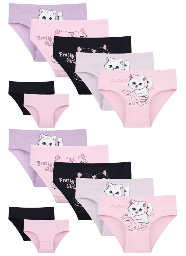 Donella 4171PB151 Assorted 10-Pack Girls' Briefs — Turkey wholesale collection