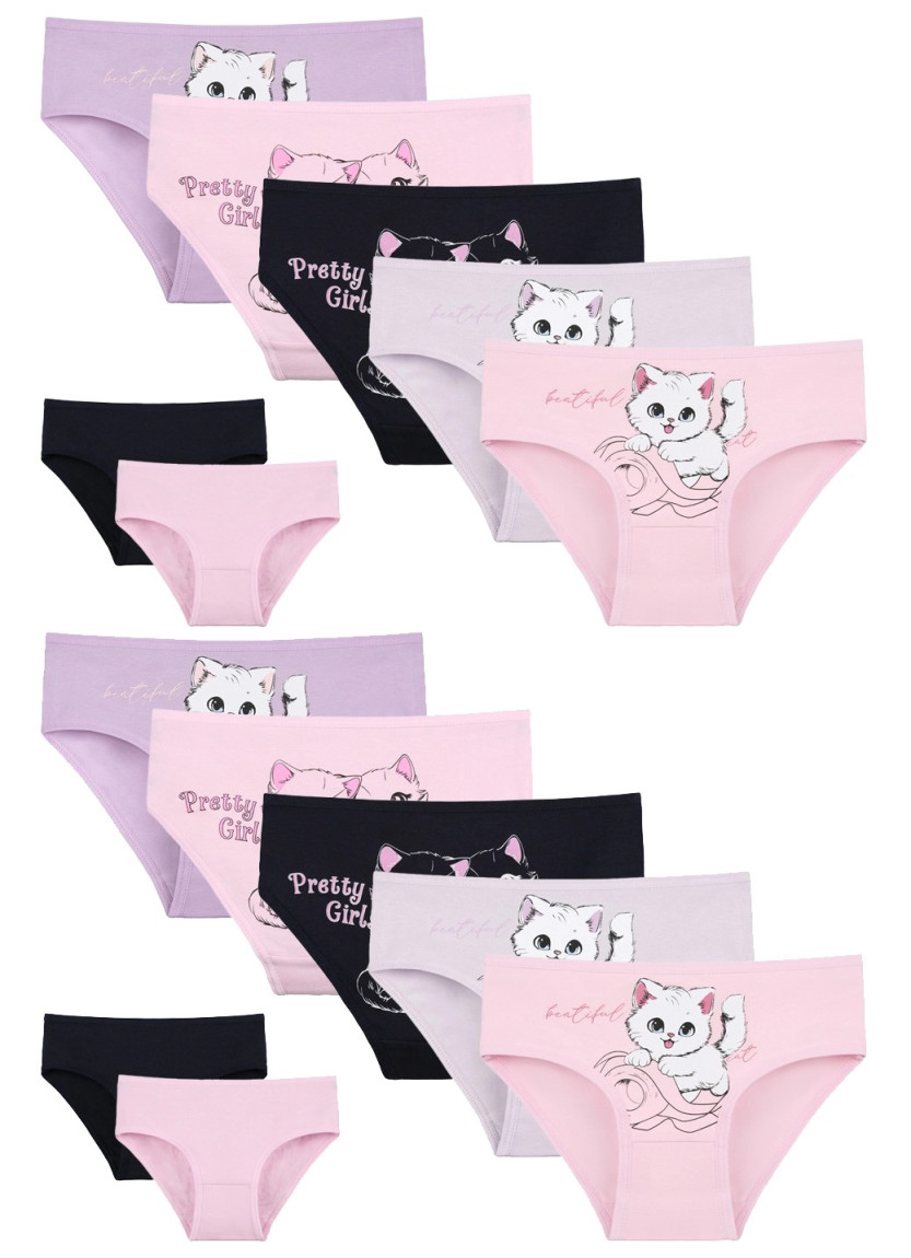 Donella 4171PB151 Assorted 10-Pack Girls' Briefs — Turkey wholesale collection