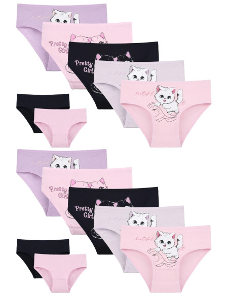 Donella 4171PB151 Assorted 10-Pack Girls' Briefs — Turkey wholesale collection