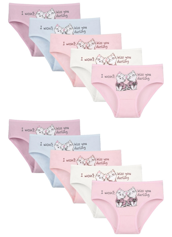 Donella 4171PB72 Assorted 10-Pack Girls' Briefs — direct Turkish factory supply
