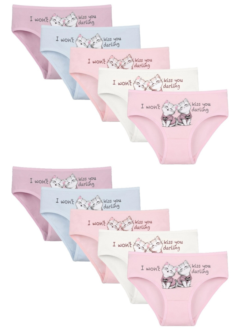 Donella 4171PB72 Assorted 10-Pack Girls' Briefs — direct Turkish factory supply