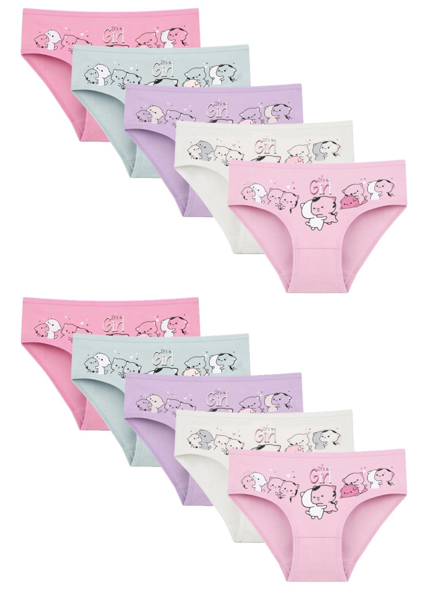 Donella 4171PB78 Assorted 10-Pack Girls' Briefs — wholesale for boutiques