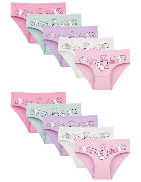 Donella 4171PB78 Assorted 10-Pack Girls' Briefs — wholesale for boutiques