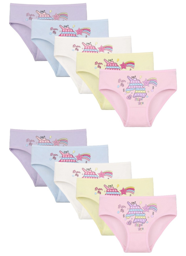 Donella 4171PB79 Assorted 10-Pack Girls' Briefs — Turkish textile wholesale
