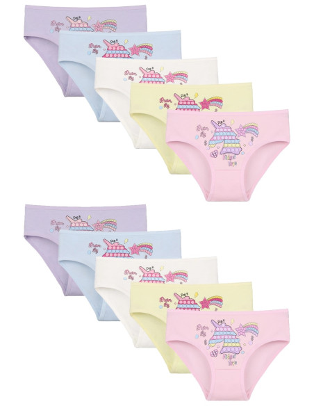 Donella 4171PB79 Assorted 10-Pack Girls' Briefs — Turkish textile wholesale