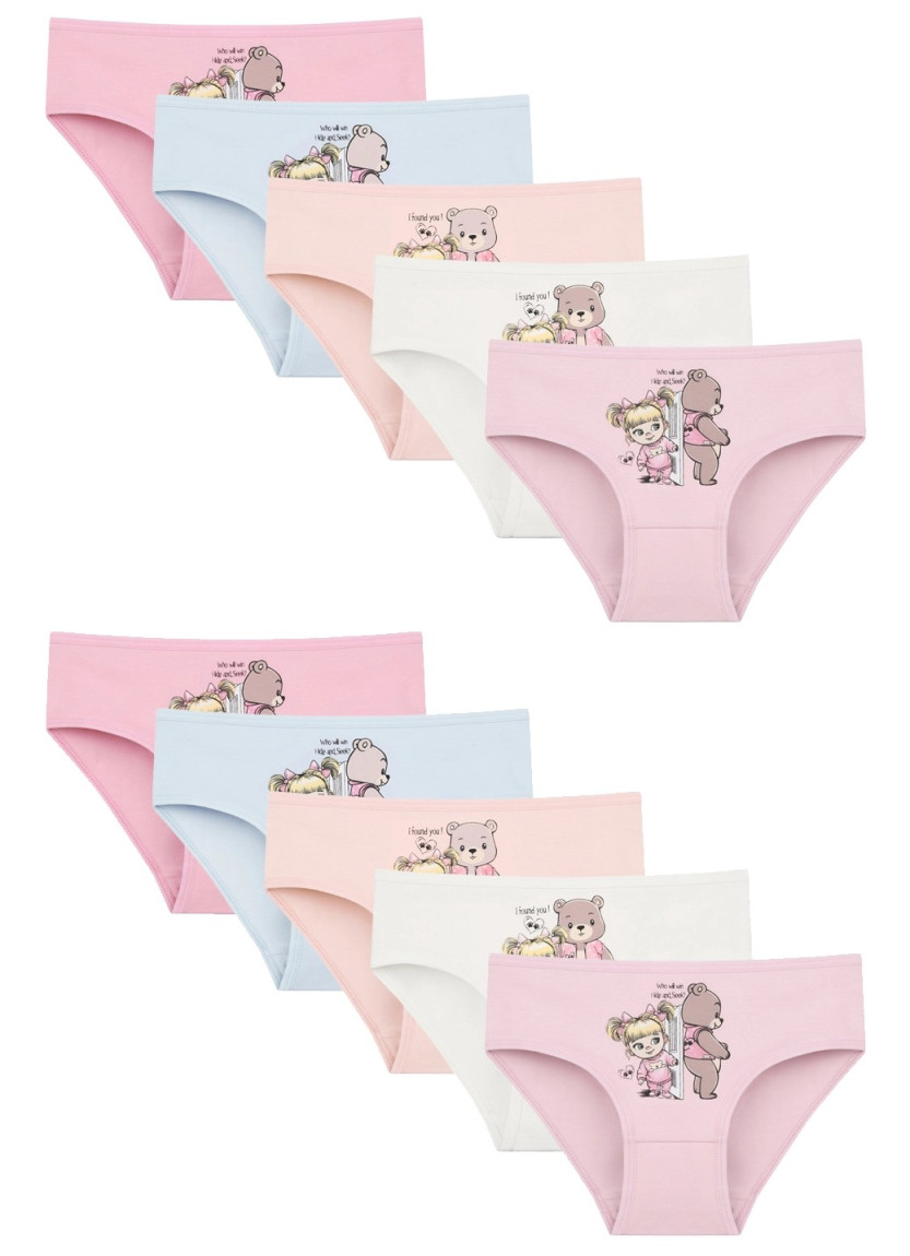 Donella 4171PB85 Assorted 10-Pack Girls' Briefs — factory-direct from Turkey