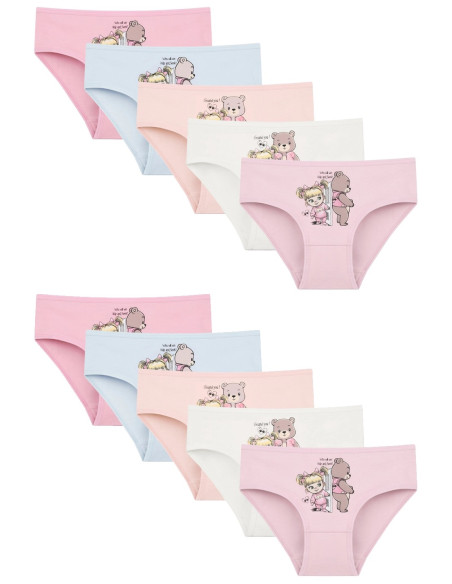 Donella 4171PB85 Assorted 10-Pack Girls' Briefs — factory-direct from Turkey
