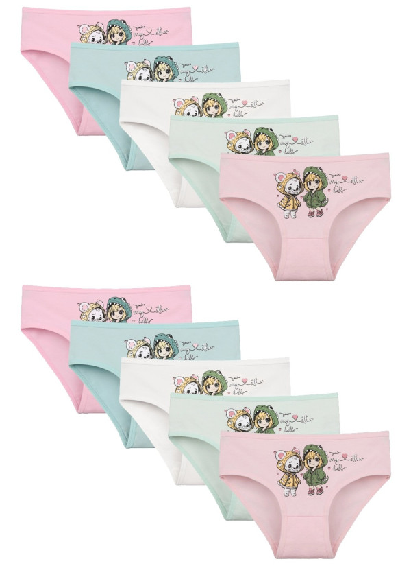 Donella 4171PB89 Assorted 10-Pack Girls' Briefs — wholesale from Turkey