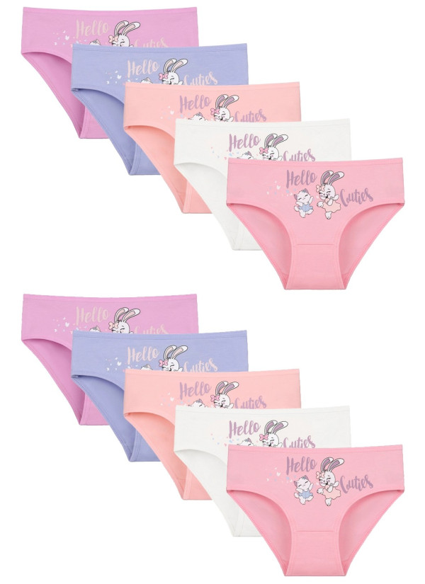 Donella 4171PB94 Assorted 10-Pack Girls' Briefs — Turkish textile wholesale