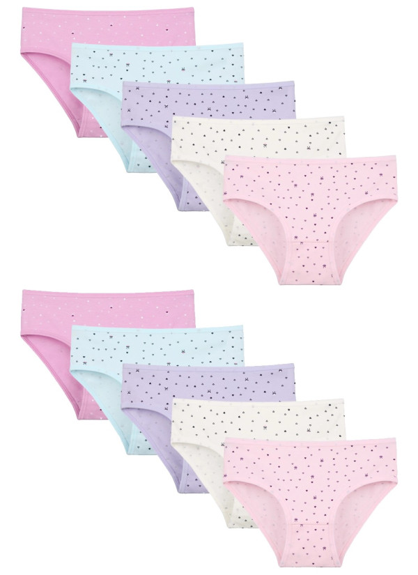 Donella 418126 Assorted 10-Pack Girls' Briefs — Turkish factory wholesale
