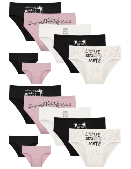 Donella 4181B30 Assorted 10-Pack Girls' Briefs — Turkey wholesale collection