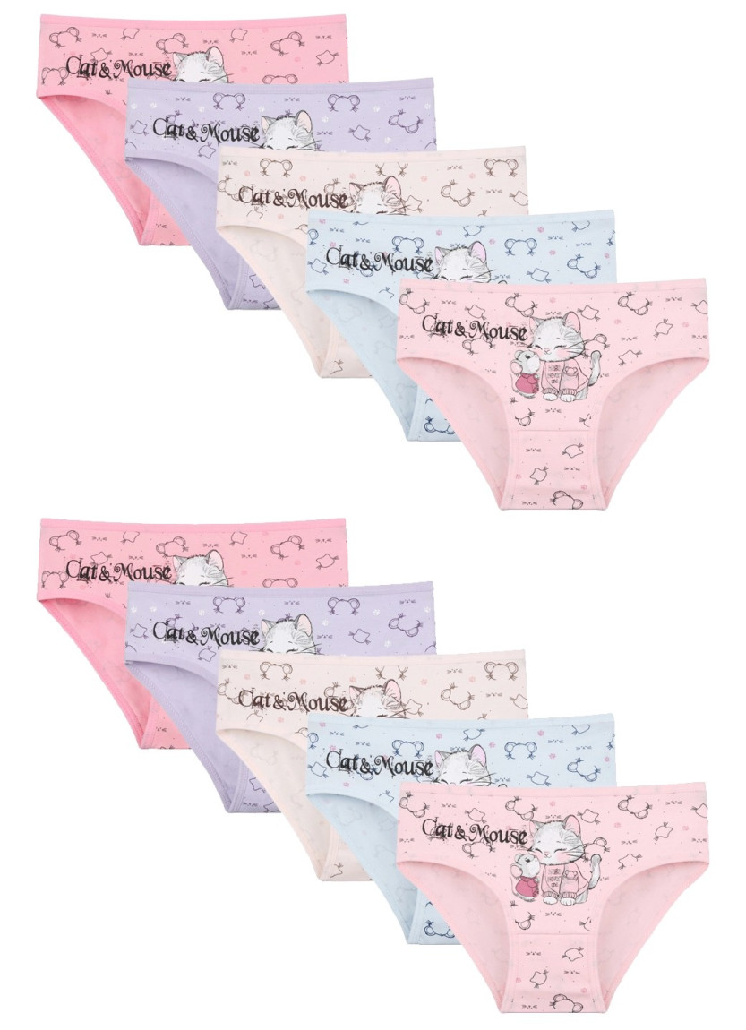 Donella 4181B32 Assorted 10-Pack Girls' Briefs — direct Turkish factory supply