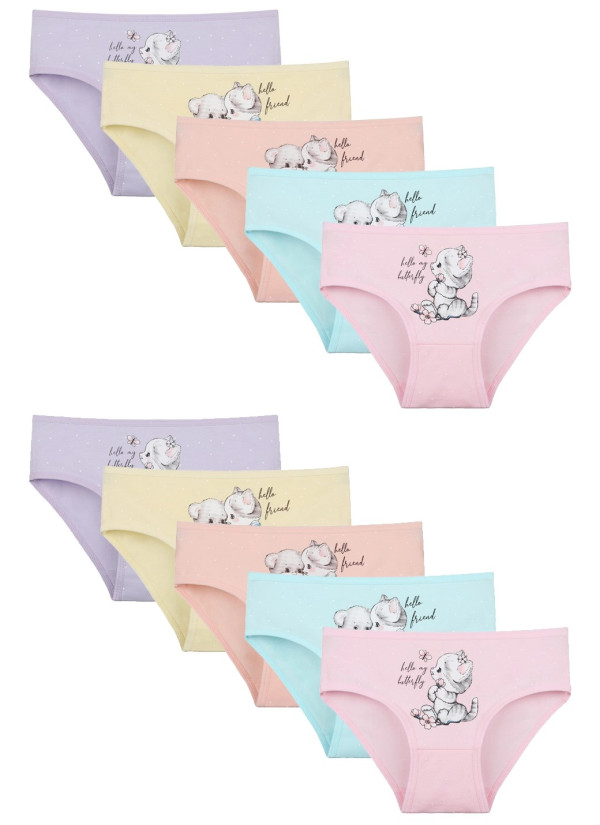 Donella 4181B35 Assorted 10-Pack Girls' Briefs — wholesale for boutiques