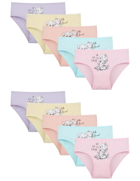 Donella 4181B35 Assorted 10-Pack Girls' Briefs — wholesale for boutiques
