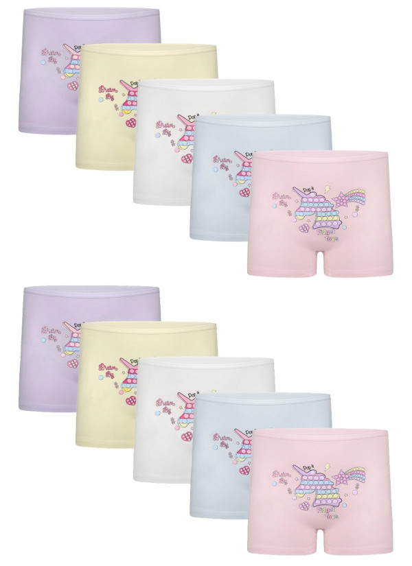 Donella 4271PB79 Assorted 10-Pack Girls' Briefs — wholesale for boutiques